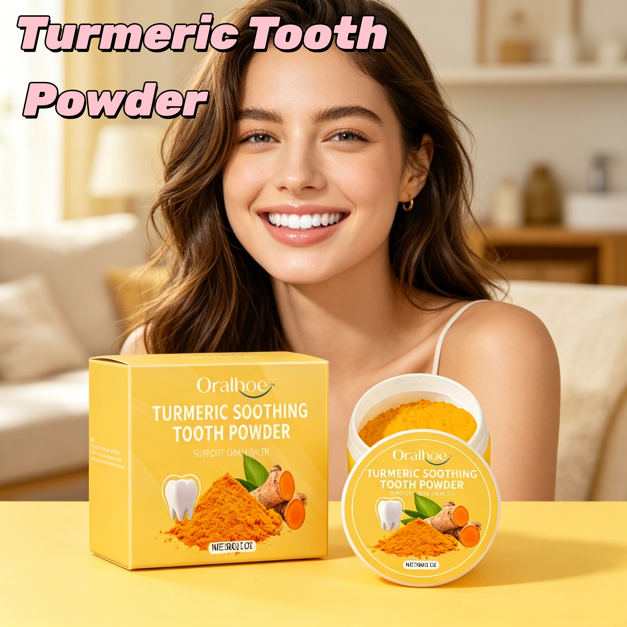 Ayurvedic & Herbal Wellness Kits - Turmeric Teeth Whiten Powder Remove Coffee