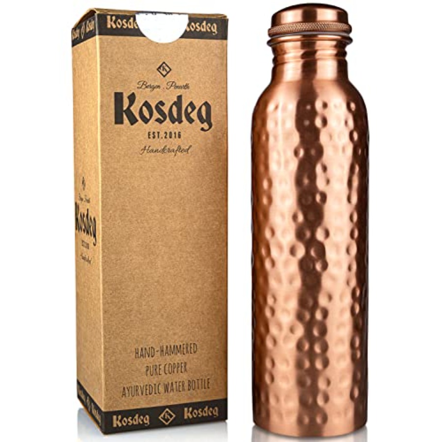 Copper Water Bottle - 34 Oz Ex - đánh giá và giá Ayurvedic & Herbal Wellness Kits