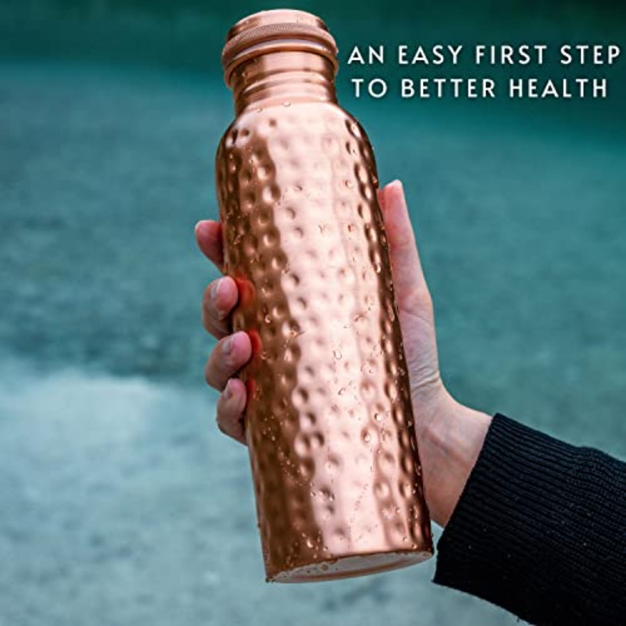 Copper Water Bottle - 34 Oz Ex - đánh giá và giá Ayurvedic & Herbal Wellness Kits