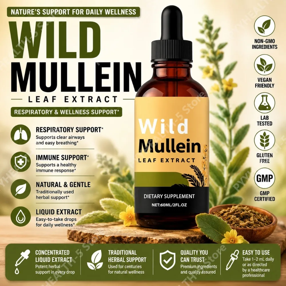 Wild Mullein Leaf Drops with G - đánh giá và giá Herbal Wellness Drops