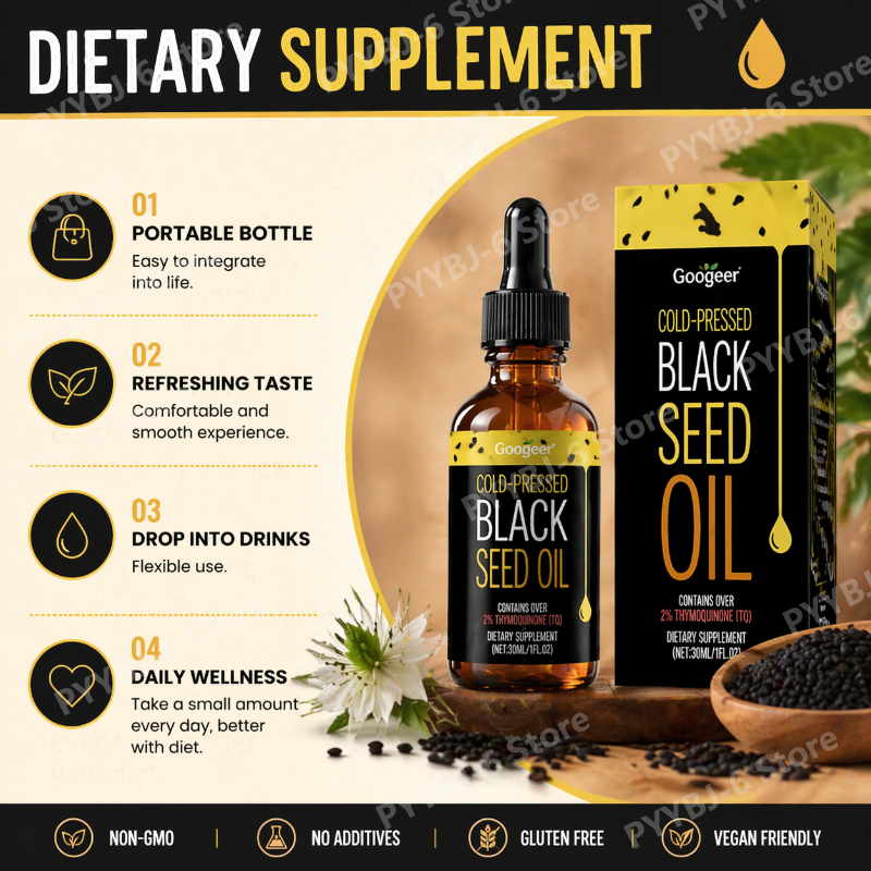 Cold-Pressed Black Seed Oil30m - đánh giá và giá Herbal Wellness Drops