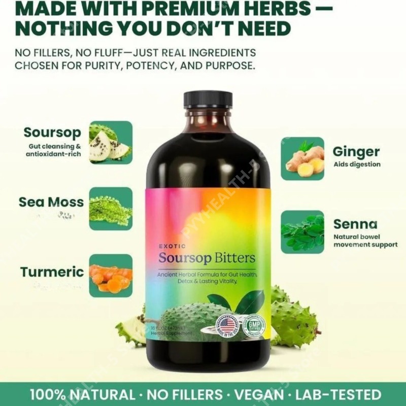 Soursop Bitters Drops Liquid O - đánh giá và giá Herbal Wellness Drops