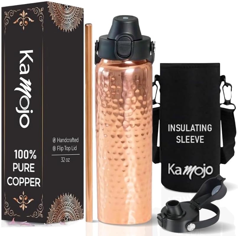 Pure Copper Water Bottle with  - đánh giá và giá Ayurvedic & Herbal Wellness Kits