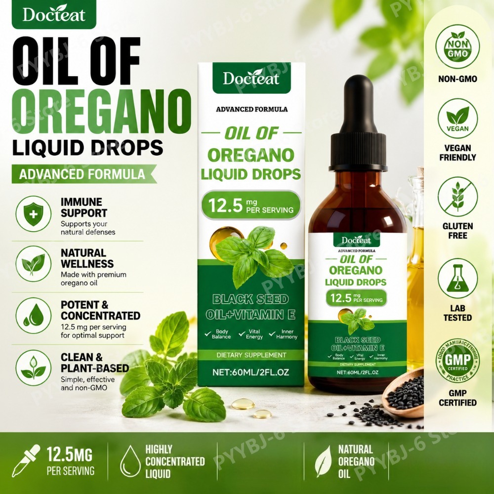 Oregano Oil Liquid Drops 60ml  - đánh giá và giá Herbal Wellness Drops